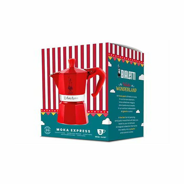Bialetti Moka Express 3TZ Winter Wonderland Kotyogós Kávéfőző - Piros