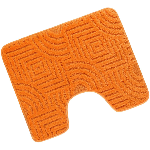 Bellatex 810/011 Bany Uni WC szőnyeg, 60×50 cm, labirintus, narancsszín
