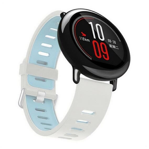 Gigapack Garmin Vivomove 5 szilikon pótszíj fehér-világoskék (GP-153619)