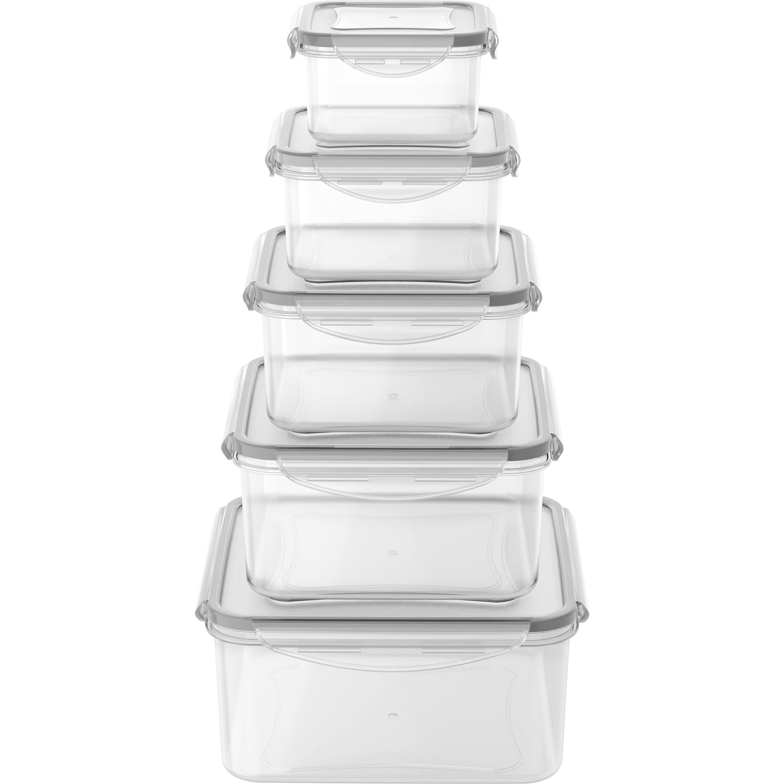 Siguro Fresh Keeper ételtároló doboz szett, 0,4 l + 0,7 l + 1,2 l + 2 l + 3 l, 5 darab (SGR-FO-P355Z)