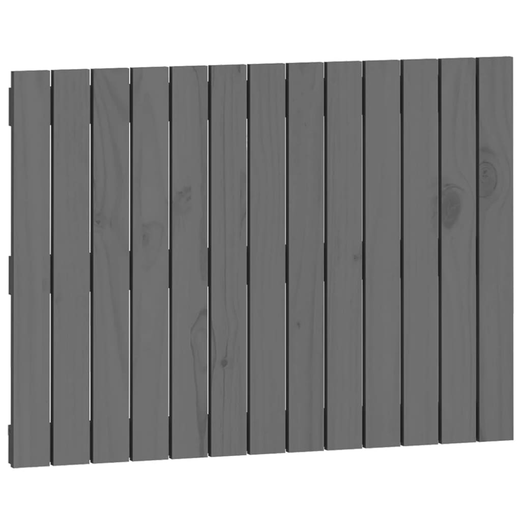 szürke tömör fenyőfa fali fejtámla 82,5 x 3 x 60 cm (824855)
