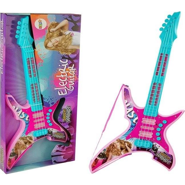 Elektromos Gitár Rózsaszín 62 cm (7817)