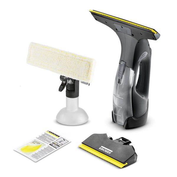 Aspirator pentru geamuri Karcher WV 5 Plus N Black Edition, 1.633-467.0, 35 minute, 10 W, capacitate rezervor apa 100 ml, putere de curatare cca 105 m², Negru/Galben