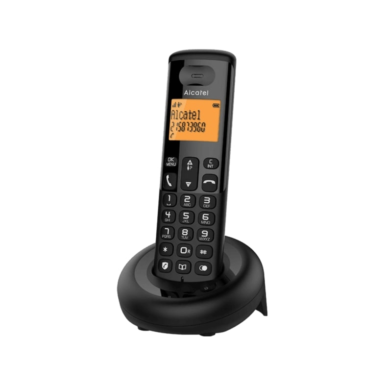 Alcatel E160 Wireless Dect Asztali telefon - Fekete (ALC426687)