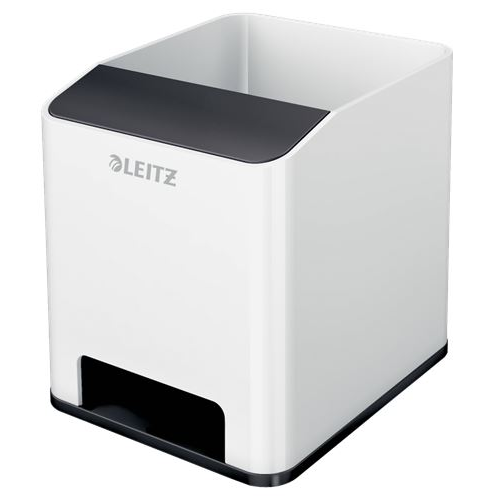 Leitz WOW Sound tolltartó fehér-fekete (53631095) (leitz53631095)