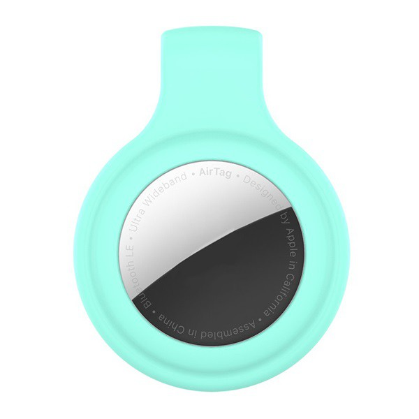 Szilikon tok (övre csiptethető) TÜRKIZ Apple AirTag [Apple iPhone 12 mini] (5996591096452)