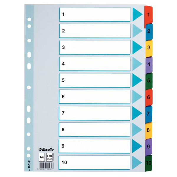 Esselte Mylar A4 Laminált karton regiszter (100161)