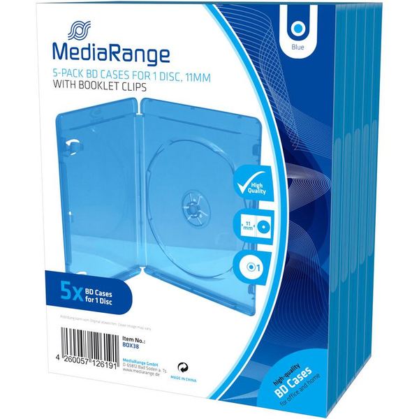 MediaRange Bluray Case 5pcs Single retail (BOX38)
