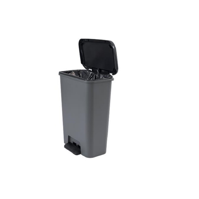 Curver Compatta 50 literes pedálos műanyag szemetes - Sötétszürke (249810)