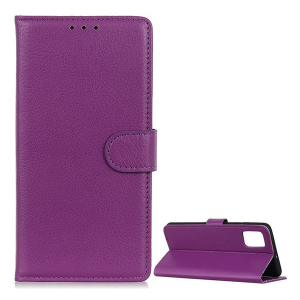 Tok álló, bőr hatású (FLIP, oldalra nyíló, asztali tartó funkció, prémium) LILA [LG K62 (LMK525)] (5996591024684)