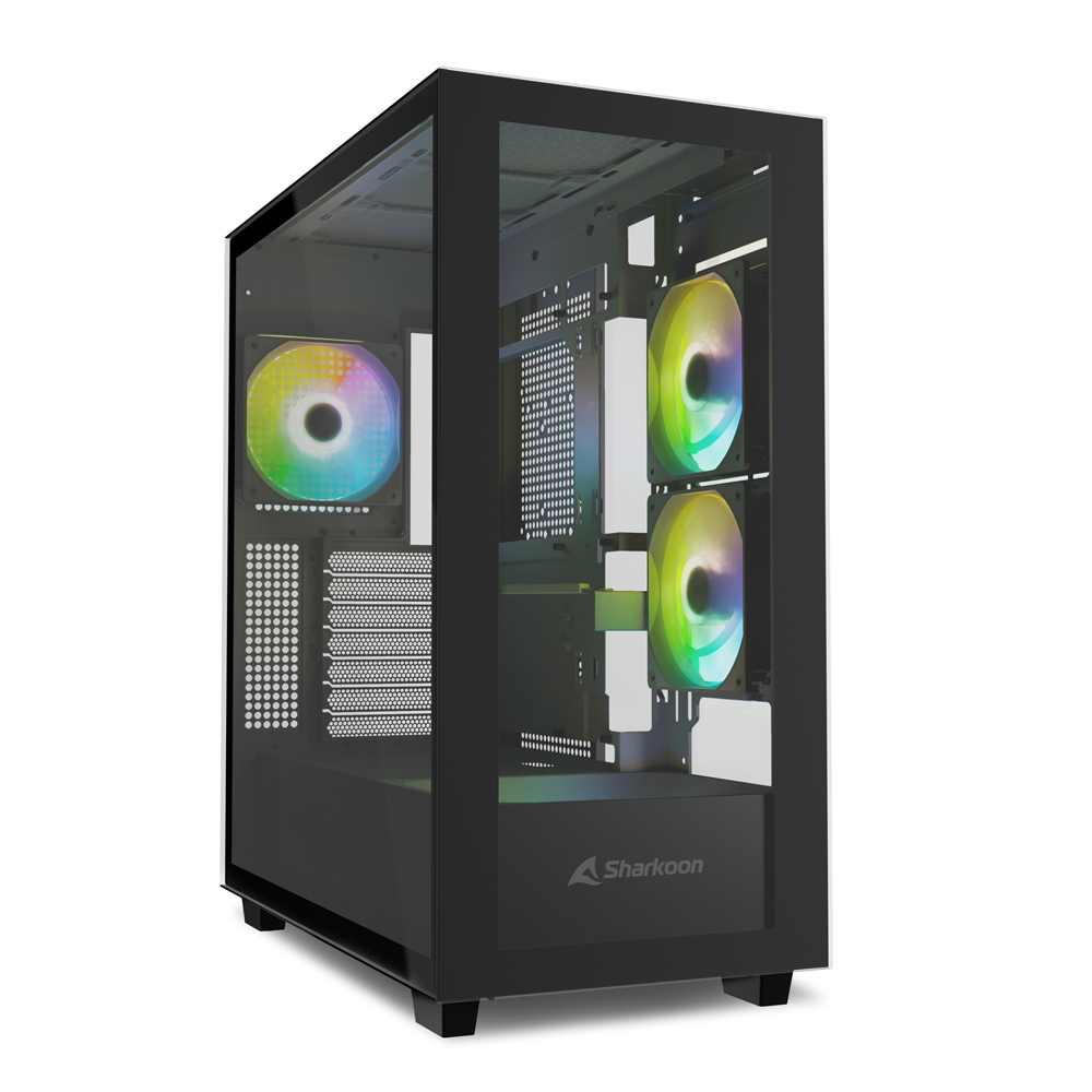Sharkoon Rebel C60 RGB Számítógépház - Fekete (4044951040032)
