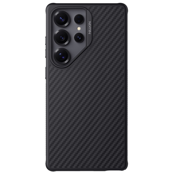 Nillkin Synthetic Fiber Pro Samsung Galaxy S25 Ultra mágneses műanyag tok, fekete-ezüst (57983126026)