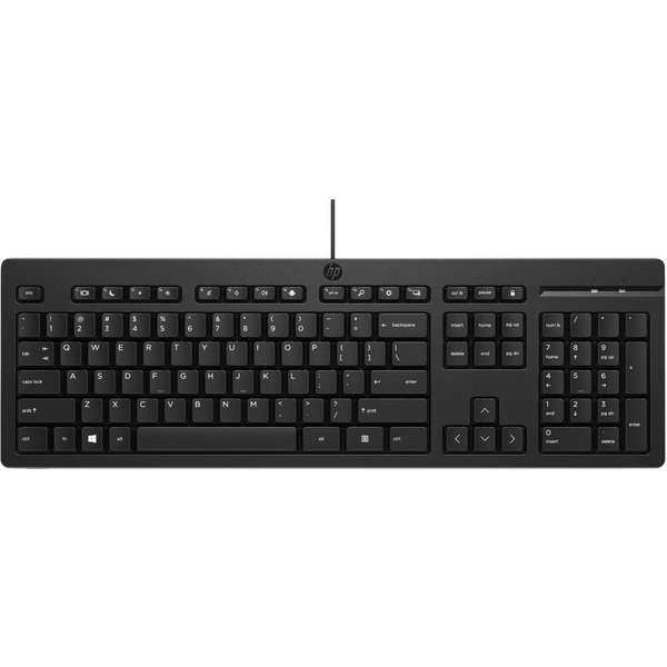 HP 125 G2 USB Wired Keyboard tastatur Kontor Sort