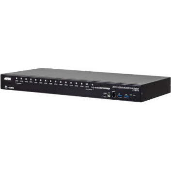 ATEN CS18216-AT-G KVM prepínač Čierna (16-Port USB True 4K HDMI KVM)