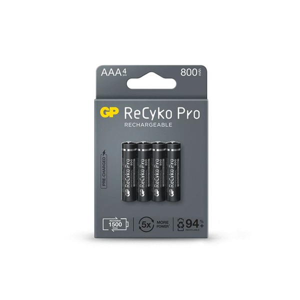 GP ReCyko Pro Professional AAA (HR03) 800mAh akku (4db/csomag) (B22184)