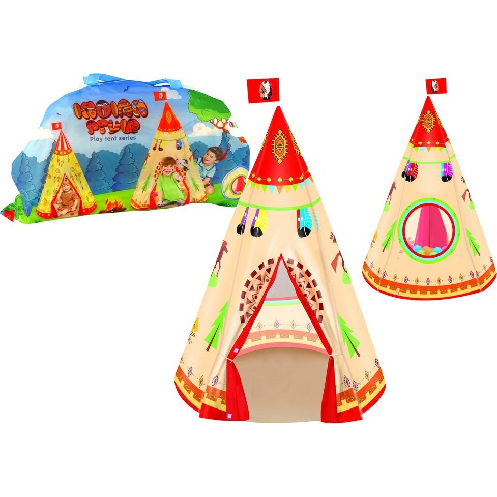 Gyermek Tipi Sátor Indiai Kerti Stílusban Krém 160 cm x 105 cm (15246)