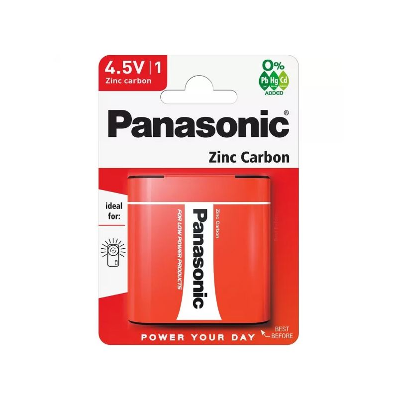 Panasonic 4.5V lapos elem (1db/csomag) (3R12RZ/1BP R) (3R12RZ/1BP R)