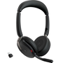 Jabra Evolve2 65 Flex Headset Vezetékes és vezeték nélküli Fejpánt Iroda/telefonos ügyfélközpont Bluetooth Fekete