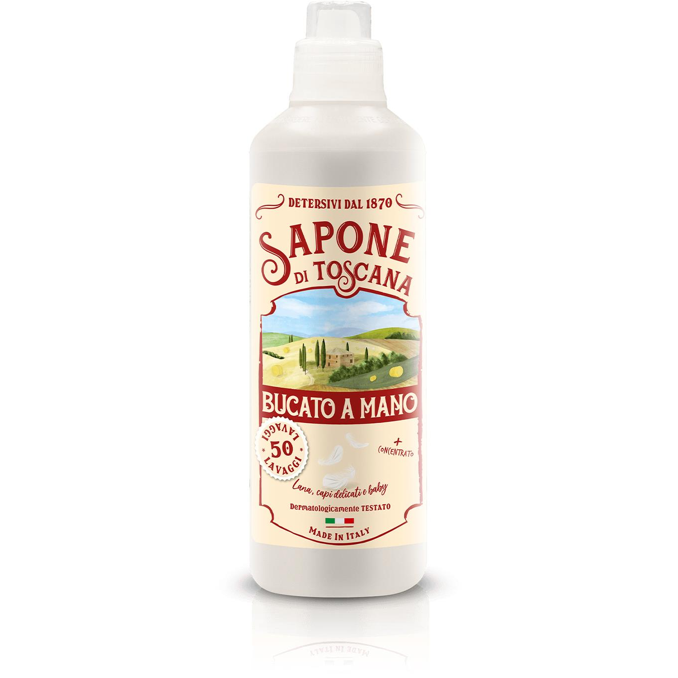 SAPONE DI TOSCANA Bucato a Mano Profumo Delicato Concentrato 1 l (50 mosás) (8011693001368)