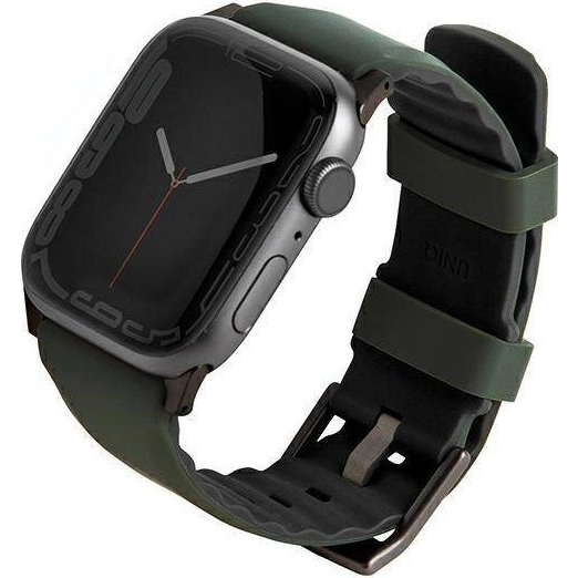 Uniq Linus Airosoft Apple Watch 42/44/45/49mm szilikon szíj, zöld