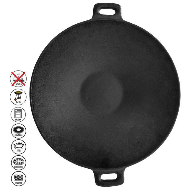 WOK öntöttvas serpenyő 30 cm átmérővel (112989)