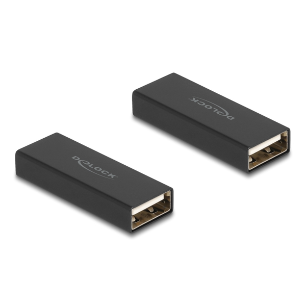 Delock A-típusú USB 2.0 fém adapter anya - anya (65106)