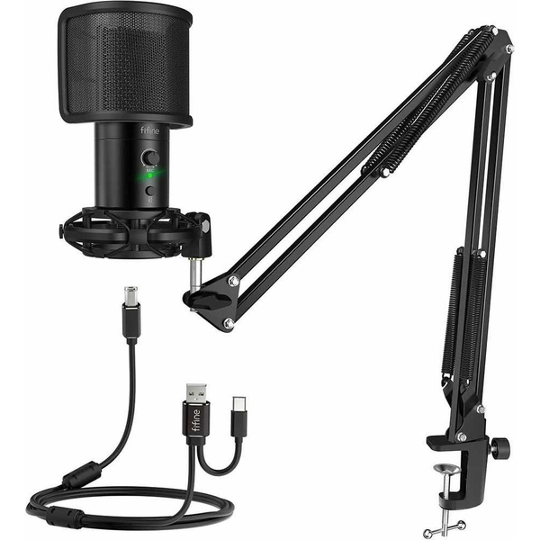 FIFINE T683 kondenzátor mikrofon kardioid USB fekete