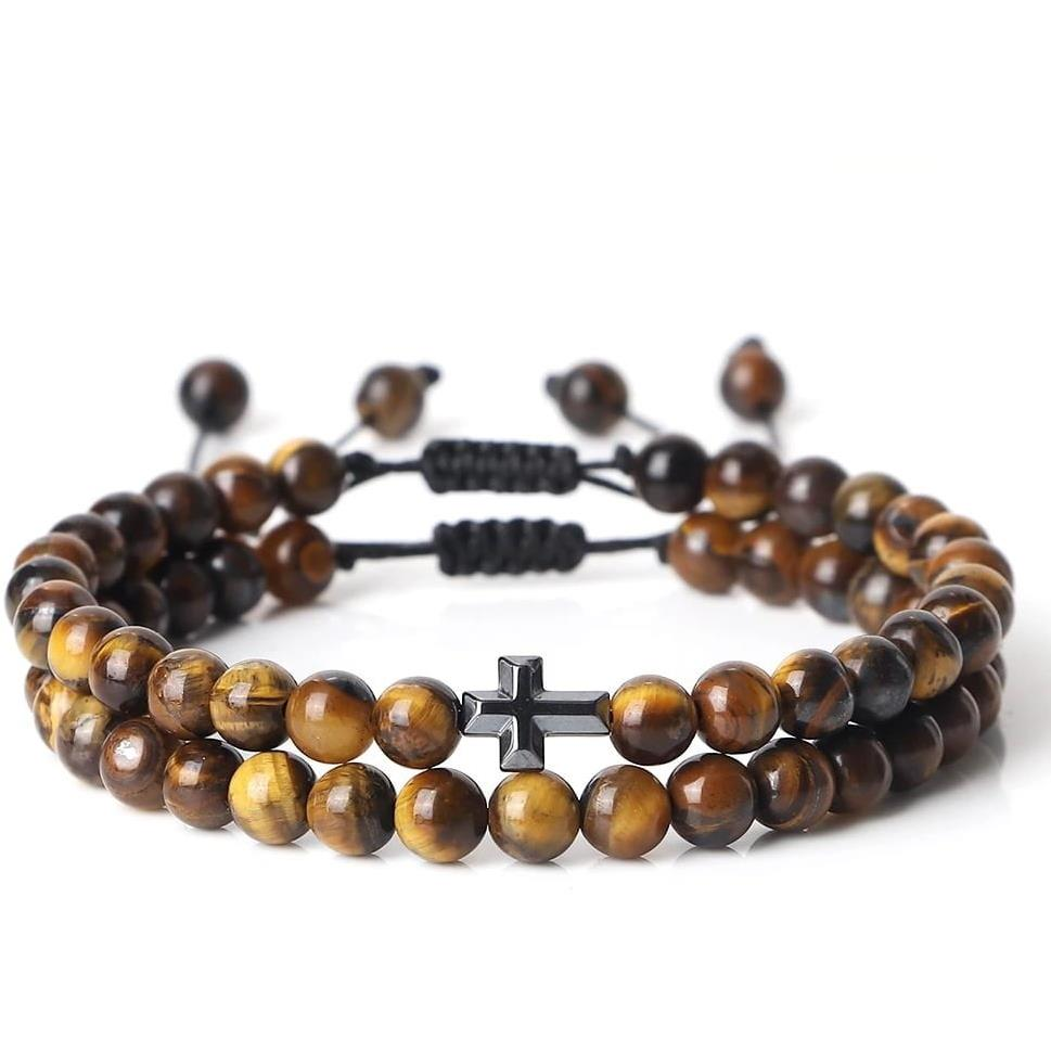 Predator Q1 férfi karkötő, kereszt - BZB503-5 (15621)