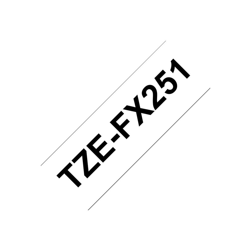 Brother flexible ID tape TZe-FX251 - Black on white (TZEFX251)