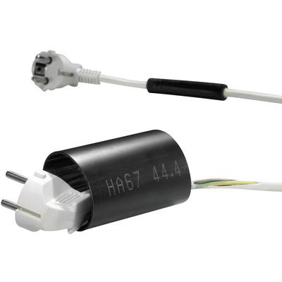 Vastag falú zsugorcső, HA67O (zsugorodás előtt/után): 44.4 mm/7.4 mm, zsugorodási arány 6 : 11 m, fekete (321-30200)