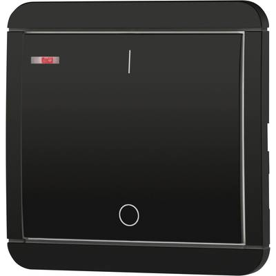 Vezeték nélküli, 1 csatornás fali kapcsoló, max. 150m, fekete, renkforce RS2W (1275699)
