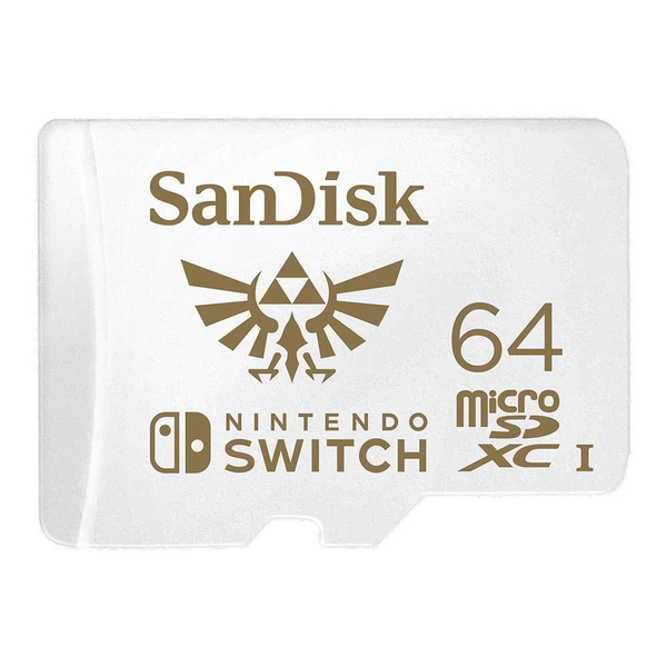 64GB microSDXC Sandisk Nintendo Switch UHS-I CL10 U3 A1 V30  (183551 / SDSQXAT-064G)