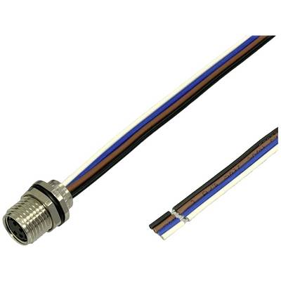 BKL Electronic 2701011 Érzékelő/működtető beépíthető hüvely M8 0.2 m Pólusszám: 4-May 1 db (2701011)
