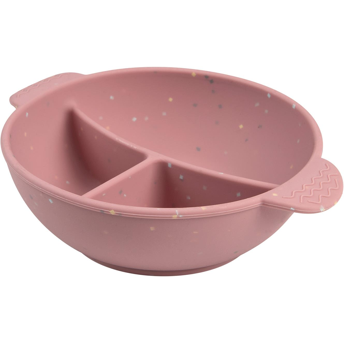 Canpol babies szilikon, tapadókorongos osztott tányér - Dots, 360ml, rózsaszín (5901691880412)