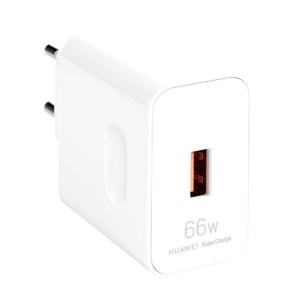 Hálózati töltő adapter, 66W, USB aljzat, PD, gyorstöltés, Huawei, fehér, gyári (G121338)