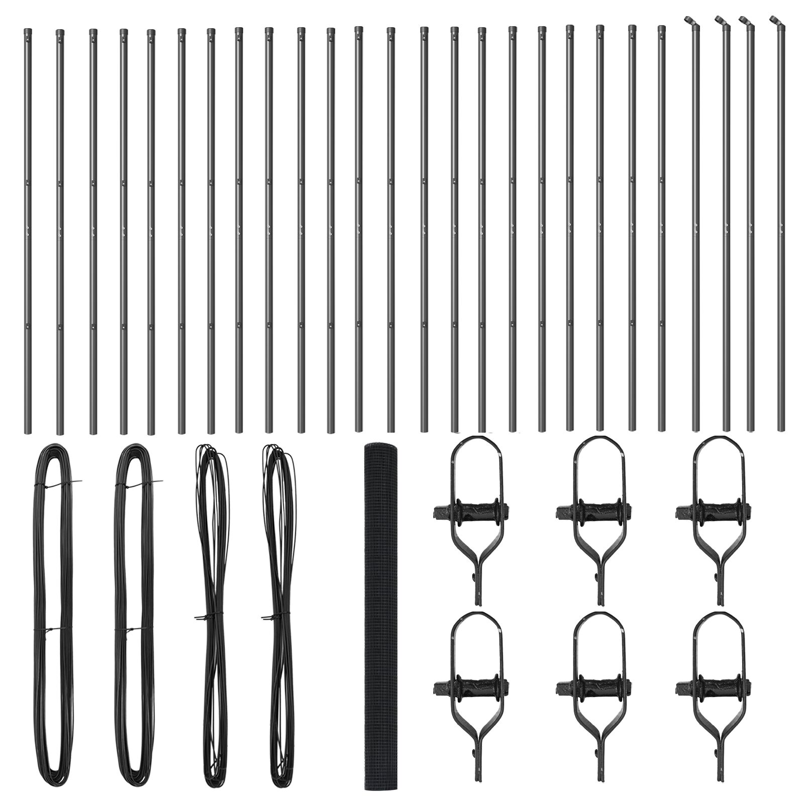 Hegesztett Drótkerítés 7 Oszloppal Szürke 1.4x50 m Acél (3351887)