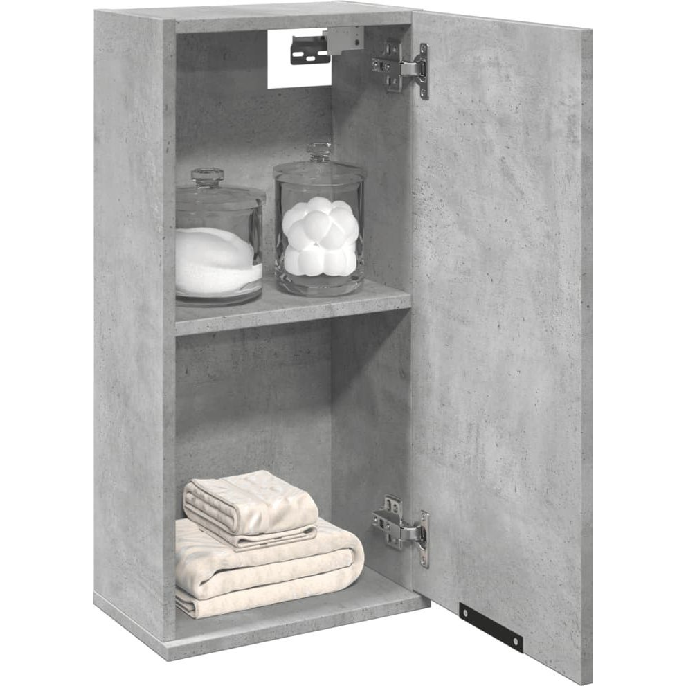 betonszürke fali fürdőszobaszekrény 32x20x67 cm (856936)
