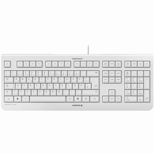 CHERRY KC 1000 klávesnice USB QWERTZ Německý Šedá