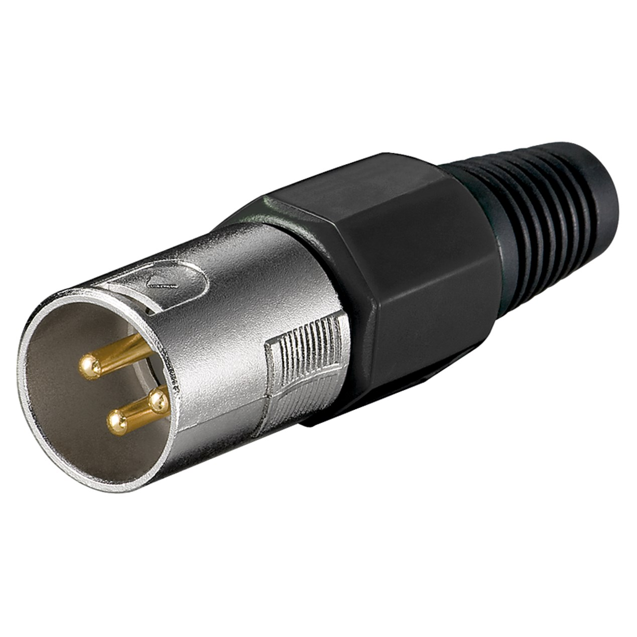 goobay 11749 Mikrofon XLR apa csatlakozó 3Pin - Fekete