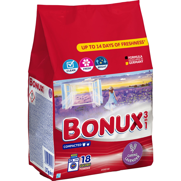 BONUX Caring Lavender 1,17 kg (18 mosás)