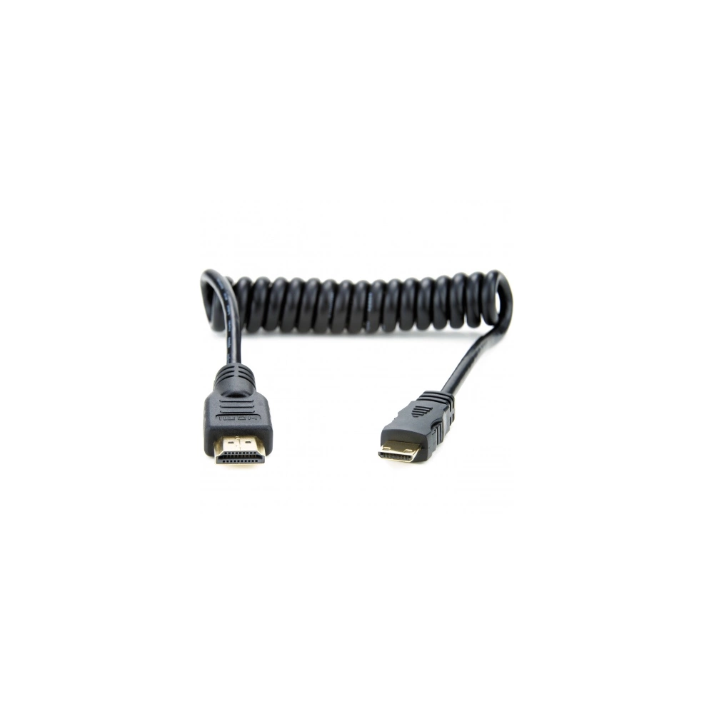 Atomos CAB009 Mini HDMI - HDMI Spirálkábel 0.5m - Fekete (ATOMCAB009)