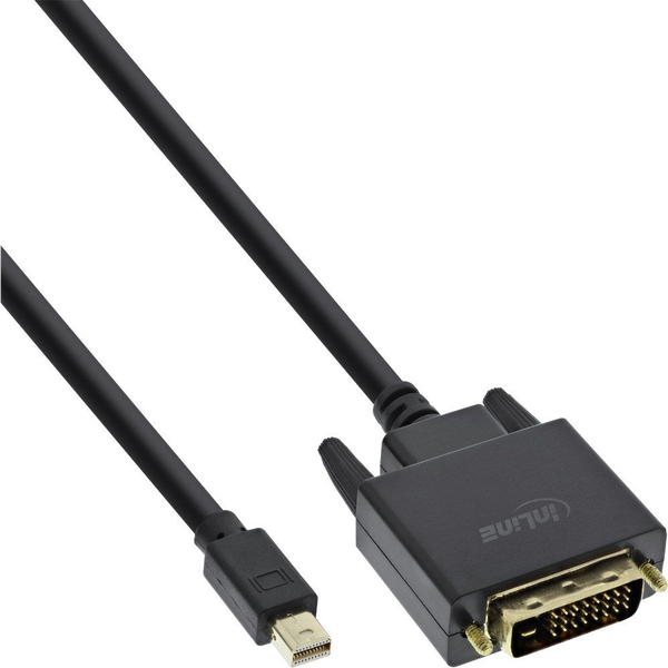 InLine 17224 videokabel adapter 1,5 m Mini DisplayPort DVI-D Sort