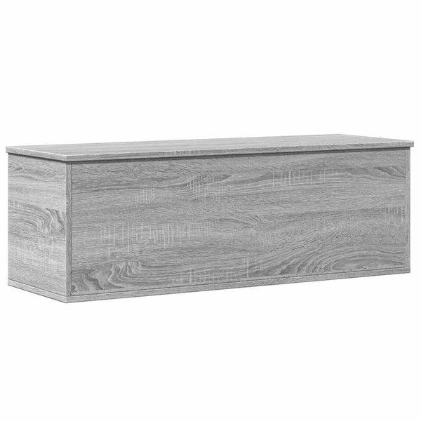 szürke sonoma színű szerelt fa tárolóláda 102 x 35 x 35 cm