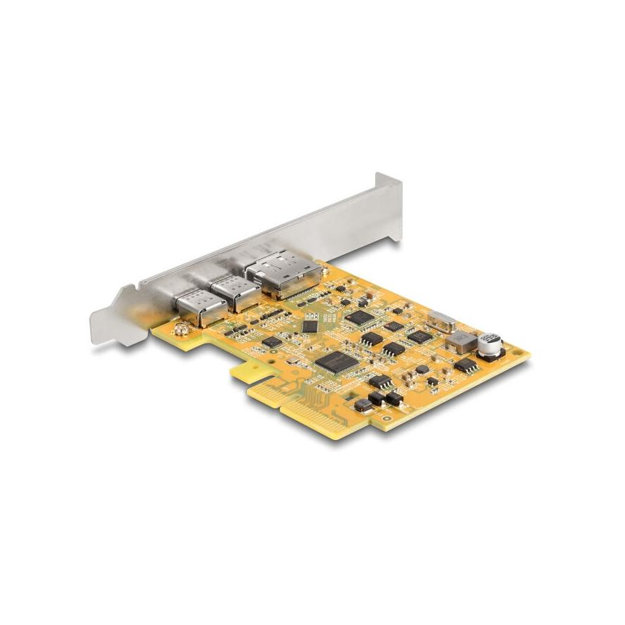Delock PCI Express x4-kártya - 1 x külső, USB Type-C 10 Gbps-es csatlakozóhüvely + 1 x külső, USB Type-C 10 Gbps-es cs (90161)