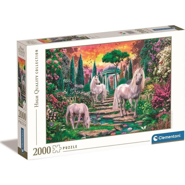 Clementoni Classical garden unicorns Пъзел 2000 броя Животни