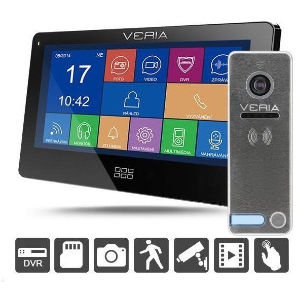 VERIA 7077C beltéri monitor + 230 kapucsengő szett
