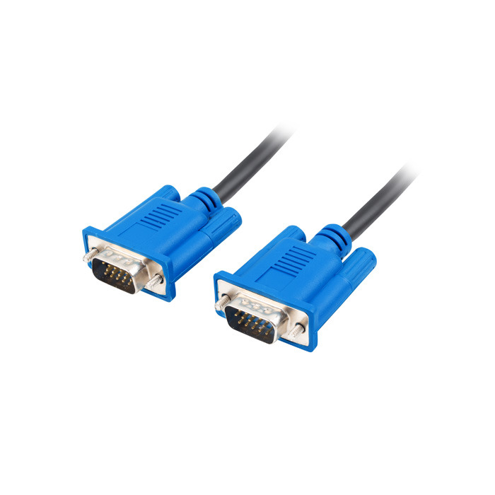 Lanberg CA-VGAC-10CU-0018-BK VGA - VGA kábel 1.8m - Fekete/Kék (CA-VGAC-10CU-0018-BK)
