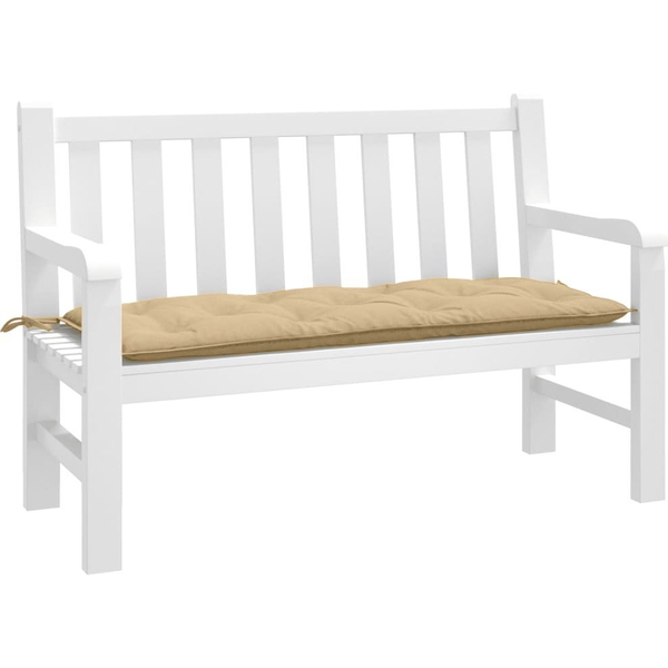 melange bézs szövet kerti padpárna 120 x 50 x 7 cm