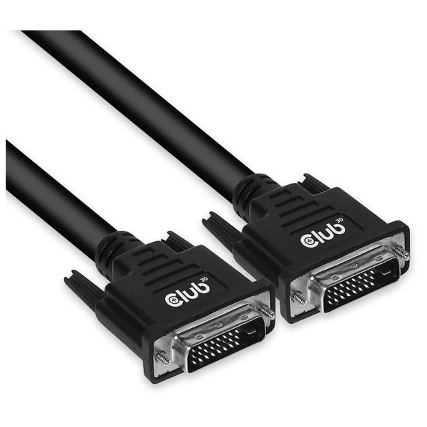 CLUB3D DVI-D DUAL LINK (24+1) CABLE BI DIRECTIONAL M/M 10m 32.8 ft 28AWG Sort
