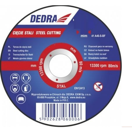  Dedra Tarcza do cięcia stali Typ 41 125x2,5x22,2mm F13023